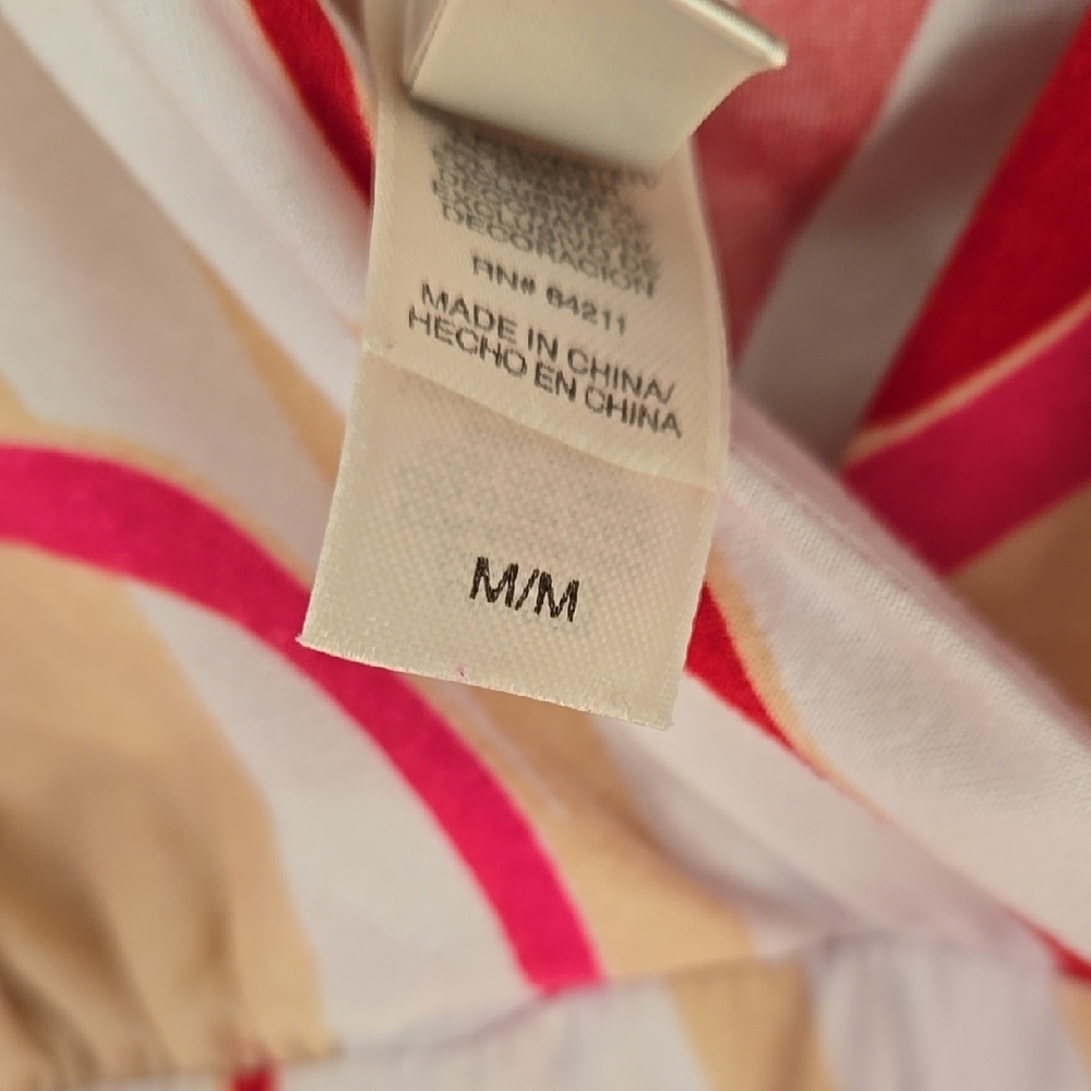 Ambrielle Pink and Red Sundress Sleeveless Spaghetti Strap Resort Wear - Picture 3 of 4